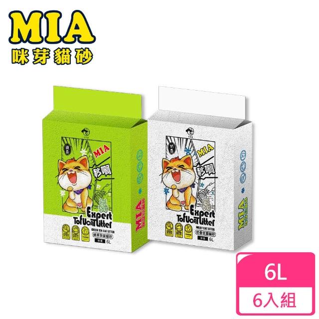 【MIA 咪芽】天然豌豆纖維豆腐貓砂6L*6入組(味道清淡不刺鼻)