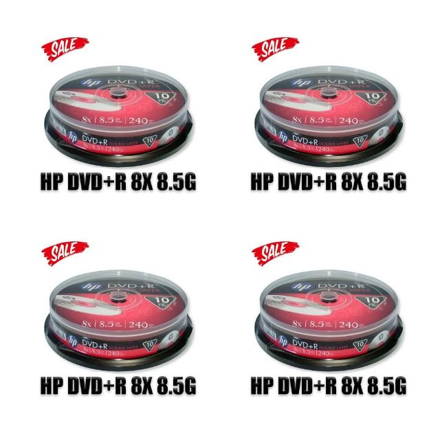 【HP 惠普】HP DVD+R 8X DL 10片裝 可燒錄空白光碟(國內第一大廠代工製造 A級品)
