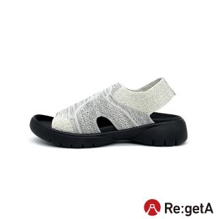 【RegettaCanoe】Re:getA Regetta透氣針織 運動後帶涼鞋R-0161(IVO-象牙白)