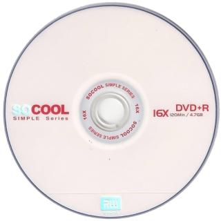 【SOCOOL】DVD+R 16X 4.7G 50片裝 可燒錄空白光碟(國內第一大廠代工製造 A級品)