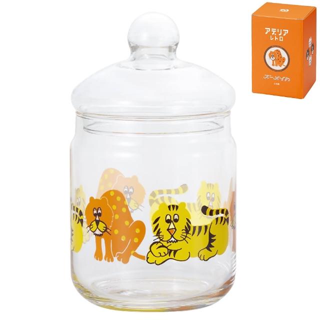 【ADERIA】昭和糖果罐 玻璃罐 小老虎 680ml(玻璃罐)