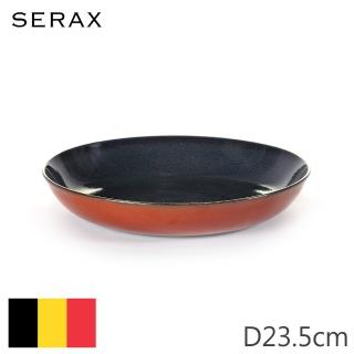 【SERAX】ALG/義大利麵盤/D23.5cm/深藍+鏽紅(比利時米其林餐瓷家飾)