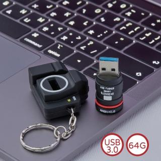 【IdunApple】單眼相機 造型隨身碟 64G USB 3.0(附精美收納鐵盒)