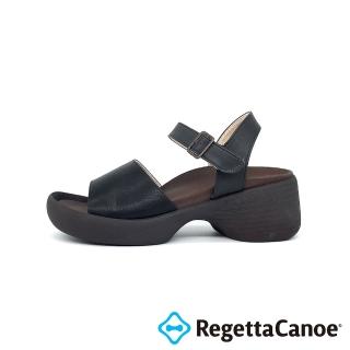 【RegettaCanoe】粗跟後帶涼鞋CJBK-9001(BLK-經典黑)