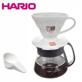 【HARIO】V60 1-2人份有田燒陶瓷濾杯+台玻 syg耐熱玻璃咖啡壺360ml