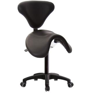 【GXG 吉加吉】大馬鞍 工作椅加椅背/ 可前傾 塑膠腳/防刮輪(TW-81T6 EX)