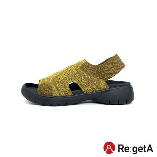 【RegettaCanoe】Re:getA Rigetta透氣針織 運動後帶涼鞋R-0161(MUS-芥末黃)