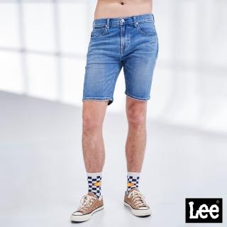 【Lee 官方旗艦】男裝 牛仔短褲 / 901 合身彈性 中藍洗水(LL21009777K)