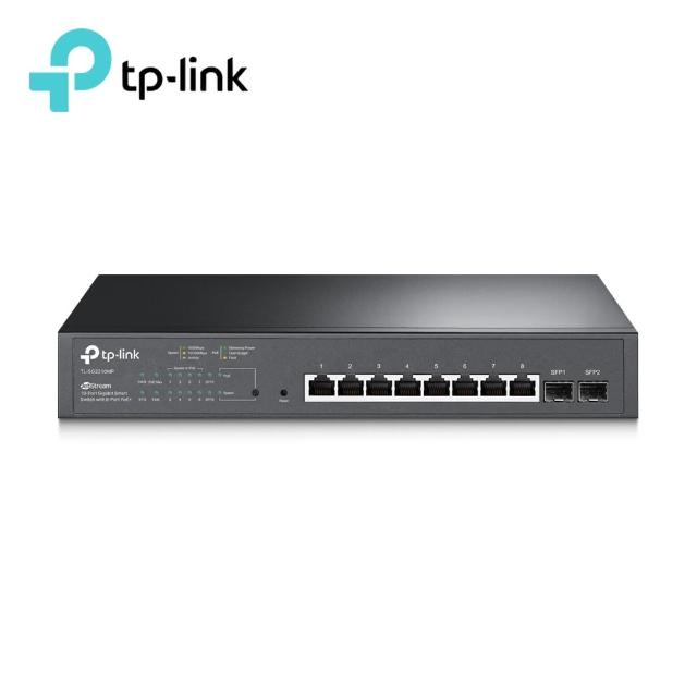 【TP-Link】TL-SG2210MP 10埠 8埠Gigabit RJ45+2埠SFP 光纖端口 智慧網管型/管理型PoE switch交換器 150W