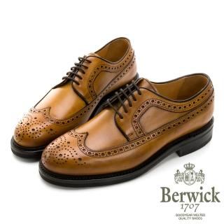 【GEORGE 喬治皮鞋】Berwick 西班牙進口-固特異手工縫線鋸齒翼紋雕花牛津鞋 -棕 515028KM-24