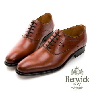 【GEORGE 喬治皮鞋】Berwick 西班牙進口-固特異工藝素面U型側雕花紳士鞋 - 棕 835026KM