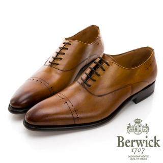 【GEORGE 喬治皮鞋】Berwick 西班牙進口-固特異U型雙線壓花紳士鞋 -咖 435037KM-20
