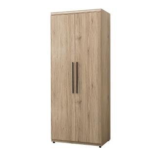 【唯熙傢俱】維拉橡木色2.5尺衣櫃(衣櫥 衣櫥櫃 衣櫃 開門衣櫥 置物櫃 收納櫃 收納衣櫃)
