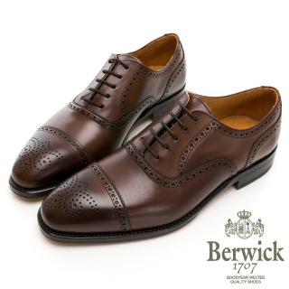 【GEORGE 喬治皮鞋】Berwick 西班牙進口-橫飾雕花皮底牛津鞋 -咖 135029KM-20