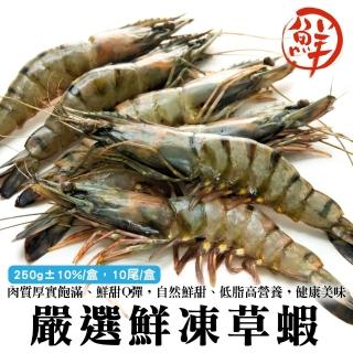 【三頓飯】嚴選鮮凍草蝦 x12盒(共120隻_10隻/250g/盒)