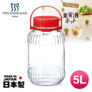 【TOYO SASAKI】日本製玻璃梅酒瓶5L 71805-R(醃漬瓶/保存罐/釀酒瓶/果實瓶)