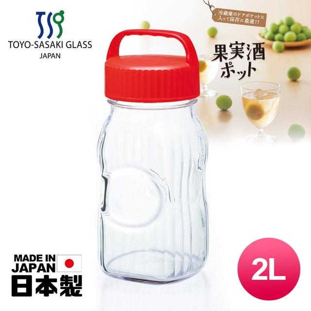 【TOYO SASAKI】日本製玻璃梅酒瓶2L 77861-R(醃漬瓶/保存罐/釀酒瓶/果實瓶)