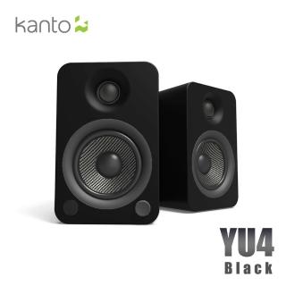 【Kanto】YU4 藍牙立體聲書架喇叭(黑色啞光款)