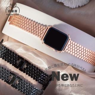 【蘋果庫Apple Cool】Apple Watch S7/6/SE/5/4 38/40/41mm 蜂巢金屬質感