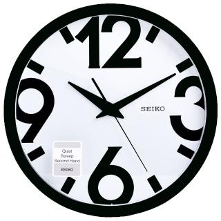 【SEIKO 精工】藝術設計風 滑動式秒針 靜音 時鐘 掛鐘SK048(QXA476A)