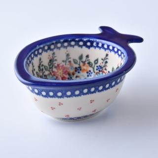 【波蘭陶】Vena 魚形碗 餐碗 湯碗 飯碗 波蘭手工製(蔚藍橙光系列)