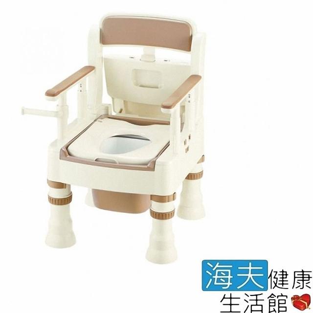 【海夫健康生活館】日本 附腳輪 舒適便座 便盆椅 MS型 白(HEFR-38)