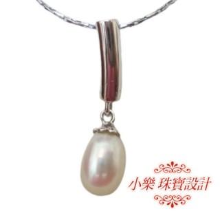【小樂珠寶】就是極簡風格天然淡水珍珠養珠項鍊(路上注目焦點款)