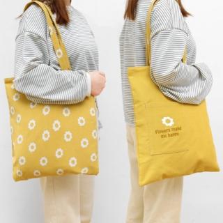 【E.City】太陽花雙面環保購物收納提袋