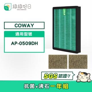 【綠綠好日】COWAY AP-0509DH(一年份濾網組 HEPA抗菌濾芯 沸石活性碳濾網)