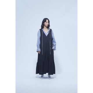 【UUIN】Light Collection _ 黑艾莉絲長版洋裝(女裝 毛料 連身)