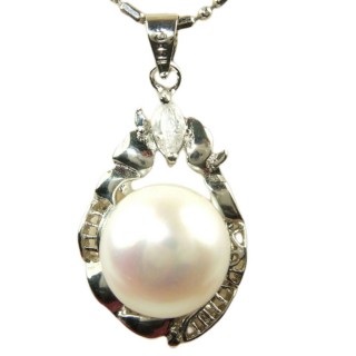 【小樂珠寶】超大顆珠超值天然淡水珍珠養珠項鍊(超大9-10mm大珠子超值)
