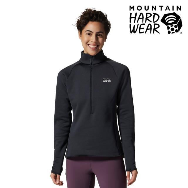 【Mountain Hardwear】Polartec Power Stretch Pro 保暖刷毛立領拉鍊排汗衣 女款 深風暴灰 #1993411