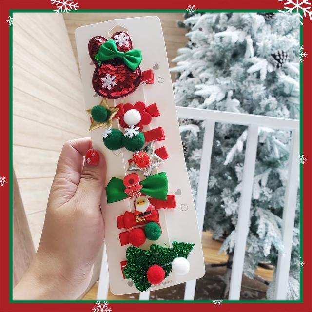 【BLS】聖誕_韓式鴨嘴髮夾套裝-十入組(聖誕/造型/派對)