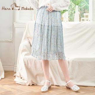 【Hana Mokuba】花木馬日系女裝印花雪紡紗裙(半身裙)