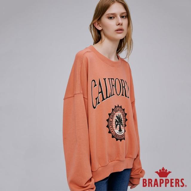 【BRAPPERS】女款 California字母落肩寬鬆T恤(橙色)