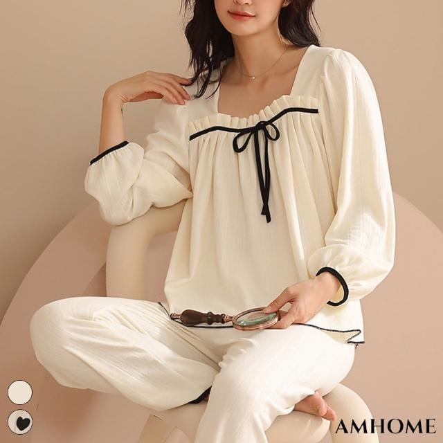 【Amhome】英式公主風ins家居服2件式套裝#111464現貨+預購(2色)