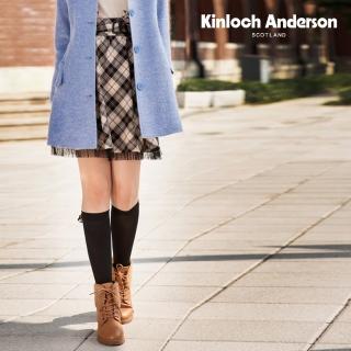 【Kinloch Anderson】金安德森女裝 前活褶飾釦毛料寬褲休閒褲(紅/卡其)