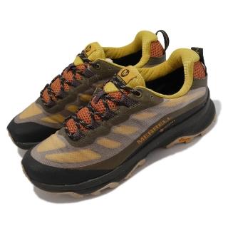 【MERRELL】戶外鞋 Moab Speed GTX 男鞋 防水 緩衝 彈性 透氣 耐磨 黃金大底 黃 黑(ML066973)