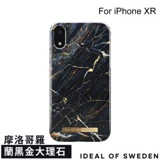 【iDeal Of Sweden】iPhone XR 6.1吋 北歐時尚瑞典流行手機殼(摩洛哥羅蘭黑金大理石)