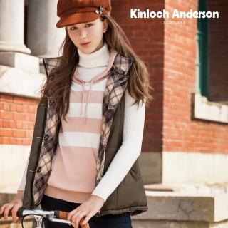 【Kinloch Anderson 金安德森女裝】連帽兩面穿鋪棉背心(背心-軍綠/黑)