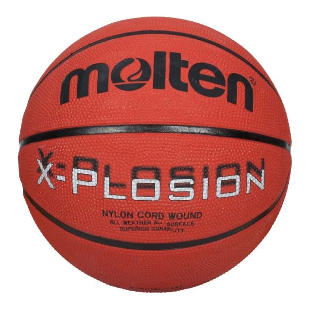 【MOLTEN】8片深溝橡膠7號籃球-室外 戶外 7號球 訓練 橘黑(B7RD-BW-XPL)