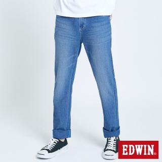 【EDWIN】男裝 EJ3透氣中直筒牛仔褲(石洗藍)