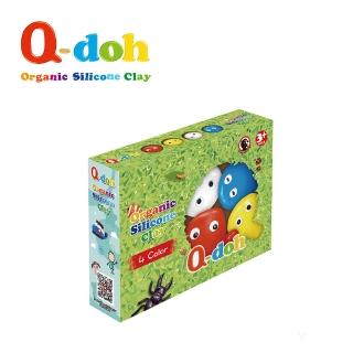 【Q-doh】超柔軟有機矽膠黏土(4色工具組30g)