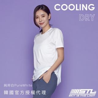 【STL】yoga 韓國 女 運動 連肩袖 短袖 上衣 T恤 Cooling Dry BASIC 涼感 快乾(純粹白PureWhite)