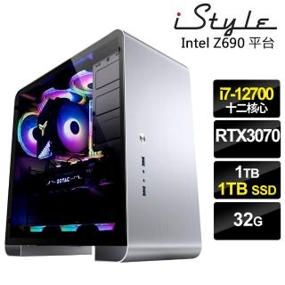 【iStyle】U400T 水冷工作站 i7-12700/華碩Z690/RTX3070 8G/32G/1TSSD+1TB/無糸統