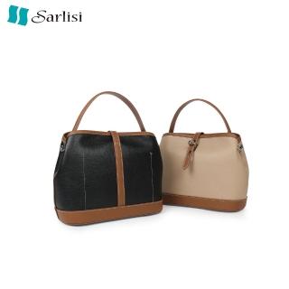 【Sarlisi】包包新款女包時尚真皮斜背包頭層牛皮水桶包復古小包百搭側背包