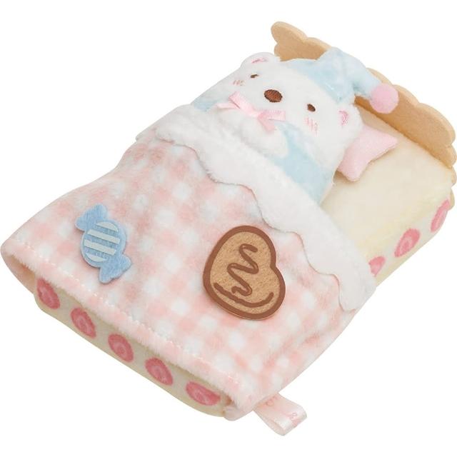 【San-X】角落生物 香甜糖果屋系列 沙包玩偶專用配件 大白熊 蛋糕睡床(角落小夥伴)