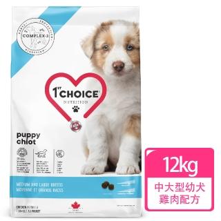 【1stChoice 瑪丁】低過敏中大型幼犬雞肉配方 2個月以上適用/12kg/26.4磅(狗飼料/皮膚/骨關節配方/ 大顆粒)
