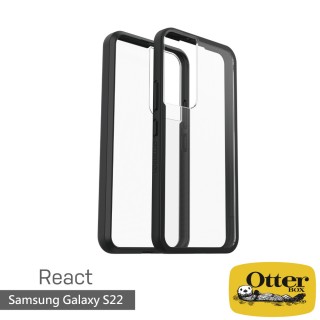 【OtterBox】Samsung Galaxy S22 6.1吋 React輕透防摔殼(黑)