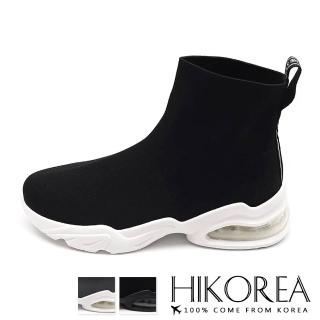 【HIKOREA】韓國空運。彈力美型老爹氣墊厚底襪套靴-版型正常(71-3415/三色/現+預)